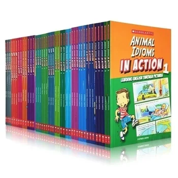 45 Knygos, Mokykliniai Veiksmų Žodžių/Idiomos Knygos Vaikams anglų kalba Knygą Vaikams Dovanų Dėžutėje Animaciją Paveikslėlį Istorija Livre Libro