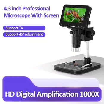 LP043H 4.3 Colių IPS HD Ekranas, Skaitmeninis Mikroskopas Pramonės Mikroskopu TV HD Išvestis Suderinama su PC Laimi ir 