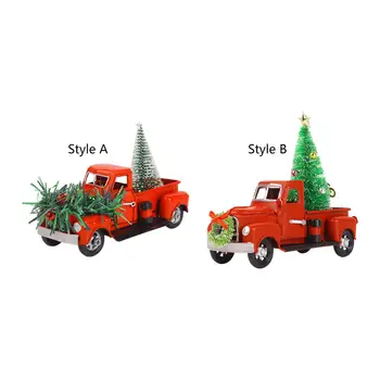 Šventės Raudona, Automobilių Apdailos ir Kalėdų Medžio, Metalo Sunkvežimių Automobilio Modelį Kalėdų Sunkvežimių Dekoro Kalėdų Stalo Šeimų Namuose