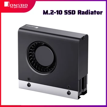 Jonsbo Aliuminio M2 SSD HDD Aušintuvas Radiatorių Aktyvaus Aušinimo Ventiliatorius Kietojo Disko Šilumos Kriaukle Už M. 2280 2 SSD Kietąjį Diską Šilumos Kriaukle