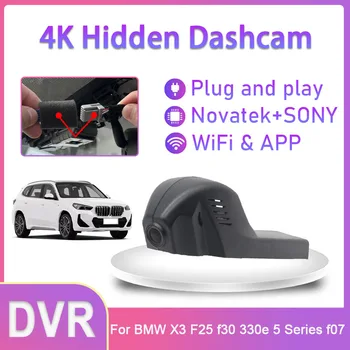 4K UHD 2160P WiFi APP Dual Automobilių DVR Brūkšnys Cam Vaizdo įrašymo Originalus BMW X3 F25 2012 f30 330e 2016 m. 5 Serijos f07 2013 DashCam