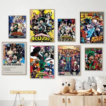 Karšto Anime Mano Herojus Akademinės Bendruomenės Plakatas Kraft Klubas, Baras Popieriaus Derliaus Plakatas Sienos Meno Tapybos Miegamasis Studijų Lipdukai