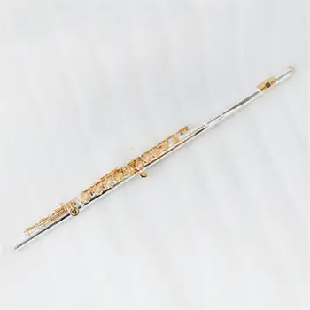 Išskirtinį fleita Geros kokybės fleita muzikos instrumentų Sidabro Padengtą kūną aukso klavišus fleita profesinės