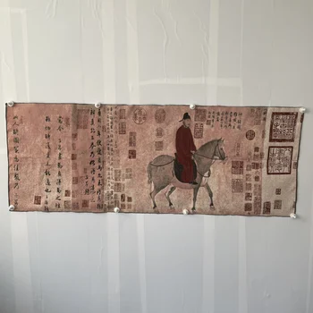 Zhao Mengfu iš Šiaurės Song Dinastija rode nuotrauka retro Tangka išsiuvinėti ant ilgo ekranas, puošia kabantys