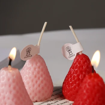 1PCS Braškių Dekoratyvinės Žvakės Vaisiai Kvapnų Žvakės Vestuvių Dekoravimas Aromatinių Sojų Vaško Žvakių, Namų Dekoro