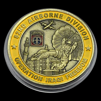 Medalis Pasaulinio Karo San George - 82ND Airborne Division Monetų - Bronzos-1 Oz - su Plastiko Atveju - Rare - Atostogų Dovanų