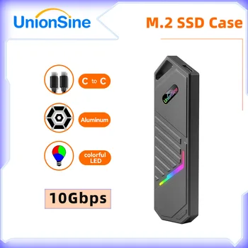 UnionSine M2 SSD Atveju NVMe USB 3.1 C Tipo Gen2 10Gbps Talpyklos Aliuminio Lydinys 2 M. NVMe kietojo Disko Saugojimo dėžutė 2230 2242