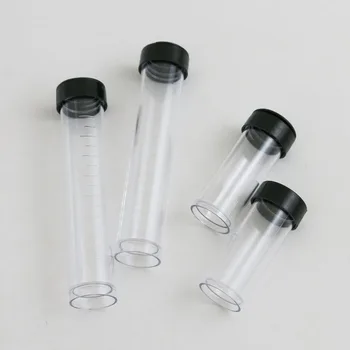 2vnt Tuščias 10ml 20ml skaidraus plastiko vamzdis plastikinis buteliukas Mėgintuvėlį Formos Su dangteliu, naudojami karoliukai papuošalų laikymo