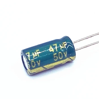 20pcs/daug aukšto dažnio žemo impedanso 47UF 50v aliuminio elektrolitinių kondensatorių dydis 6*12 47UF 20%