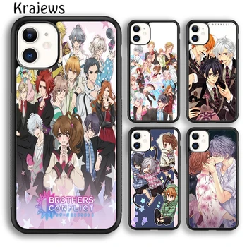 Krajews Anime Broliai Konflikto Telefono Case Cover For iPhone 15 SE2020 14 6 7 8 plius XR XS 11 12 13 pro max coque Shell Fundas