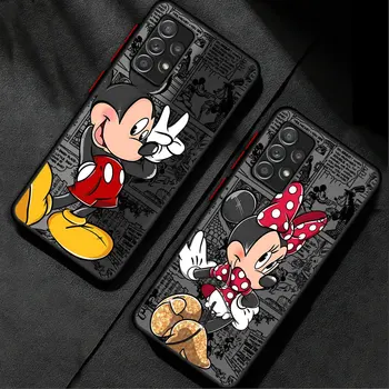 Disney Mickey Minnie Mouse Meno Case for Samsung Galaxy A53 A24 A54 A52 A12 A22 A32 A13 A33 A34 A72 A14 A73 A23 Prabanga Dangtis