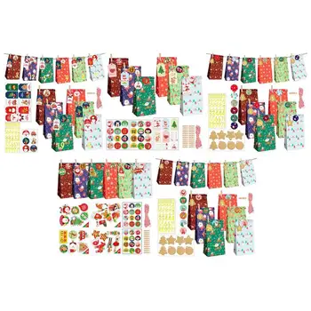 Kalėdų Slapukus, Krepšiai, nešiojamų kūrybos 24PCS dovanų maišeliai reuseable dekoratyvinis užkandžiai slapukus talpinimo Šalis Dekoro Prekes