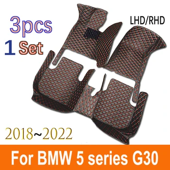 Automobilių kilimėliai BMW 5 serijos G30 525i 530i 540i 2018 19 20 21 22 Custom auto pėdų Pagalvėlės automobilių padengti, interjero priedai