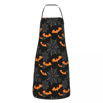 Helovinas Šikšnosparniai Voras Modelis Prijuostės Goth Slaptasis Ragana Magija Unisex Virtuvės Šefas Su Antkrūtiniais Tablier Virtuvės Valgių Kepimo Tapyba