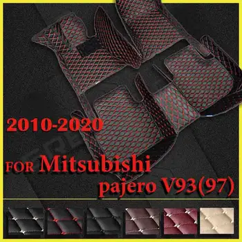 Automobilio grindų kilimėliai Mitsubishi pajero V93 2010 11 12 13 14 15 16 17 18 19 2020 Custom auto pėdų Pagalvėlės automobilių kilimų dangtis