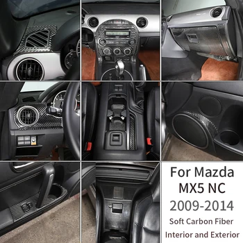 Už Mazda MX5 NC 2009-2014 Automobilių pagrindinio Valdymo Skydelio Vairas Navigacijos Minkštas Anglies Pluošto Auto Interjero Dalis