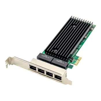 PCI-E 4 Port RJ45 Serverio, 1X PCIe X1 