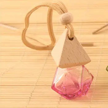 Trikampio bžūp diamond tuščias butelis kabinti ilgalaikį šviesos kvepalų interjero kvepalų spalvos stiklo butelis Oro Gaiviklis