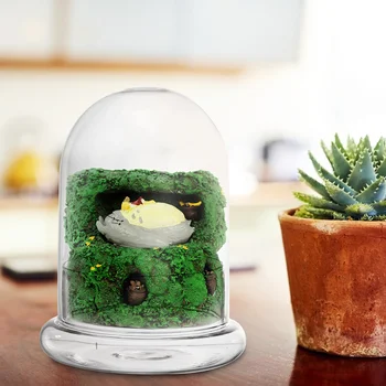 Stiklo Microlandscape Butelis Terariumai Su Dangteliu Saugojimo Butelis Stiklinis Butelis Kraštovaizdžio Butelis Maisto Dome Dekoratyvinė Vaza