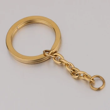 Veidrodis lenkijos Nerūdijančio Plieno paketų prižiūrėtojų raktinę Keychain Split Ring Pulteliais Raktų pakabukas Žiedai Moterys Vyrai 