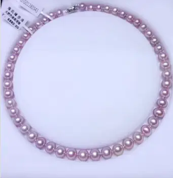 AAA 9-10 mm apvalus pietų jūros levandų perlų vėrinį 925s