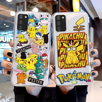 Samsung Galaxy A02s M02s Telefono Atvejais Anime Cartoon P-Pokemon Gengar Pikachu Patrick Star Skaidri, Aiški Fundas TPU Dangtis