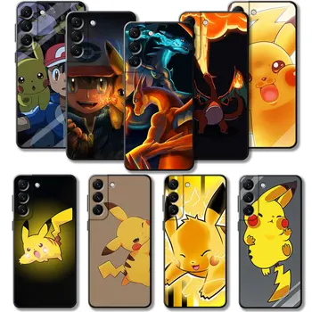 Pokemon Pikachu Pelenų Ketchum Charizard Atveju, Samsung Galaxy S22 S23 S20 S21 FE Ultra S10 S8 S9 Plus Pastaba 20Ultra 10Plus Dangtis