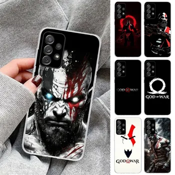 Kratos Karo Dievo Telefono dėklas Samsung Galaxy S23 S21 S22 Plus Ultra A12 A32 A53 Aišku, Telefono Dangtelį Funda