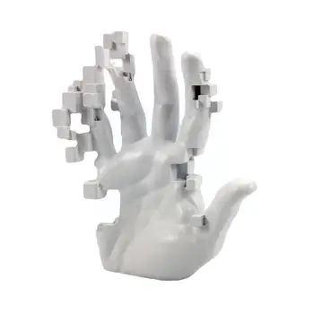 Šiuolaikinės Paprasta Derva White Palm Apdaila Modelis Kambarys Aukštos kokybės TV Apdailos Skulptūrų Salę, Abstrakčiai Kabineto Paroda F2T4
