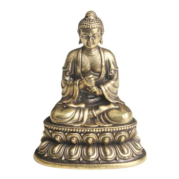 Derliaus gryno žalvario Budos statula darbalaukio papuošalai aštuonių globėjo dievų amatai