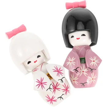 Mediniai Kimono Lėlės Japonų Stiliaus Kimono Doll Japonų Medinės Kimono Doll Mergina Ornamentu Stalo Kimono Doll Figūrėlės